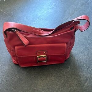 Franklin Covey Handbag Red Leather